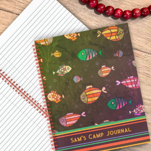 Kid’s Camp Fish Journal Colourful Custom Fun