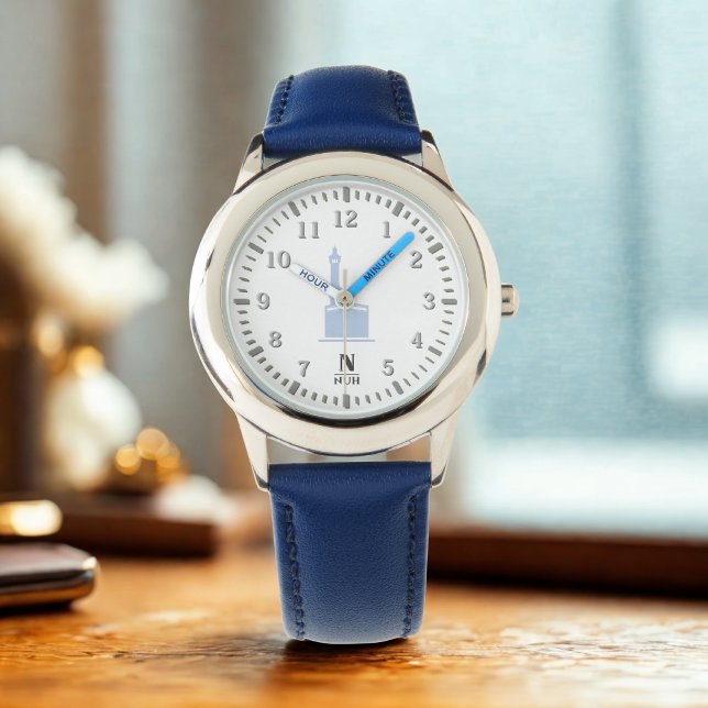 Kid’s Kaaba Watch – Arabic Numerals, Blue Strap (Creator Uploaded)