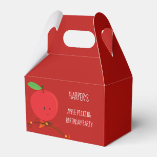 Kid’s Red Apple Picking Birthday Party Favour Box