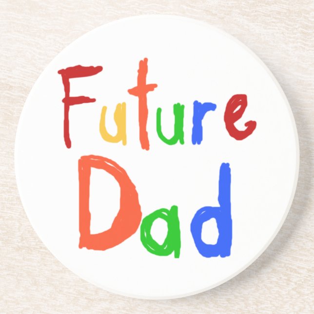 Kid Text Future Dad T-shirts and Gifts Coaster (Front)