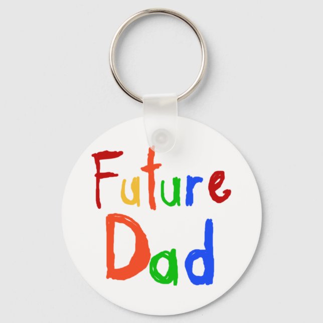 Kid Text Future Dad T-shirts and Gifts Key Ring (Front)