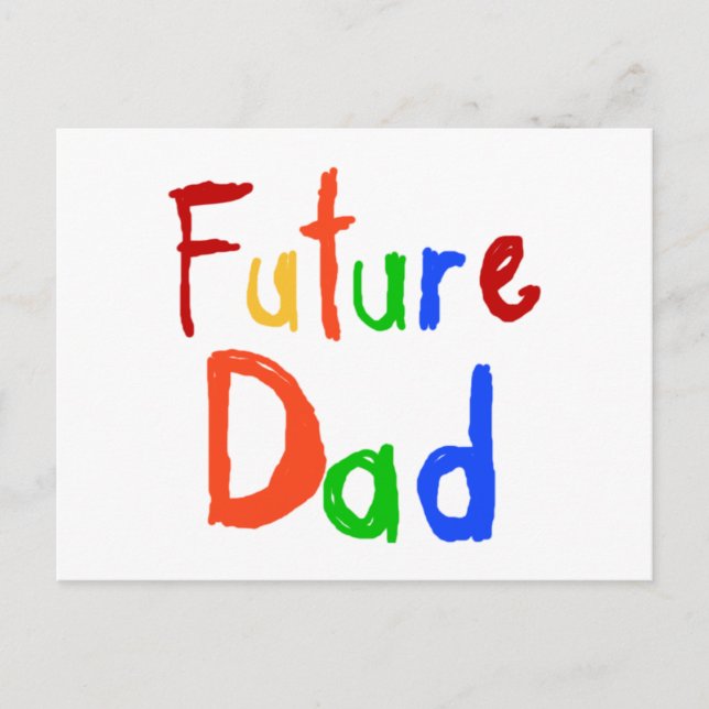 Kid Text Future Dad T-shirts and Gifts Postcard (Front)
