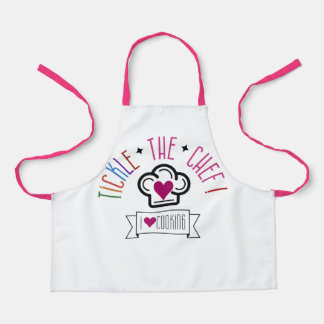 Kid "Tickle the Chef I heart cooking" Apron, pink Apron