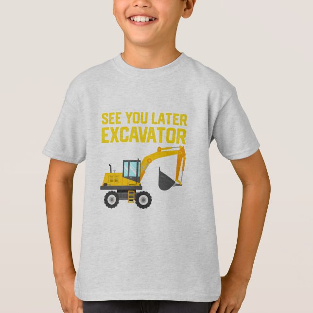 Kid Toddler Excavator Construction Shirt (Front)