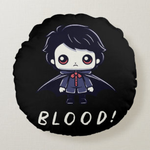 Kid Vampire Round Cushion