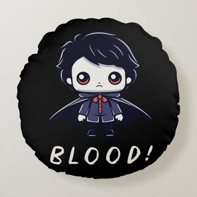  Kid Vampire Round Cushion (Front)