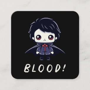 Kid Vampire Square Business Card