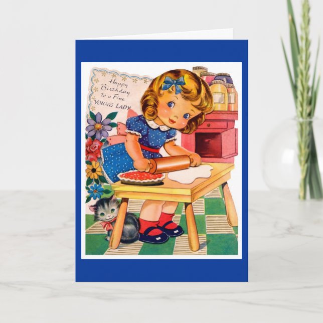 Kid vintage birthday card (Front)