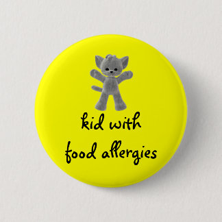 Kid with food allergies 6 cm round badge
