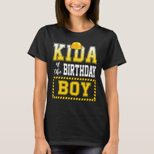 Kida Of The Birthday Boy Construction Worker Party T-Shirt