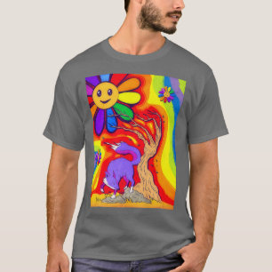 Kidcore Aesthetic Fo And Smiling Flowers 80s 90s R T-Shirt