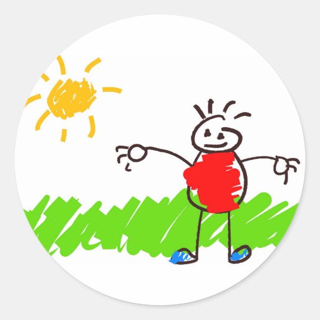 Kiddie Art Classic Round Sticker (Front)