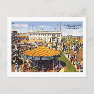 Kiddies Playland, Asbury Park, New Jersey Vintage Postcard
