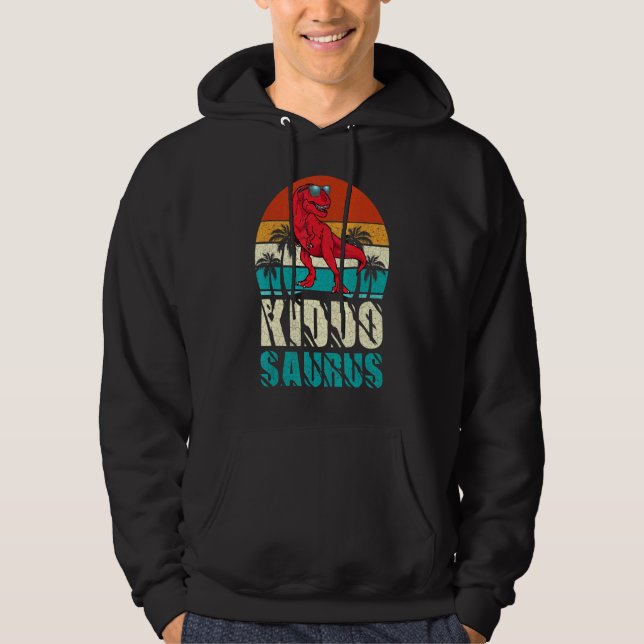 Kiddosaurus T Rex Dinosaur Kiddo Saurus Matching F Hoodie (Front)