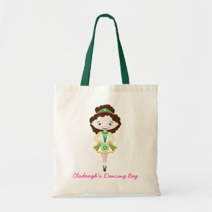 KIDLETS irish dancer dancing chestnut brown hair Tote Bag
