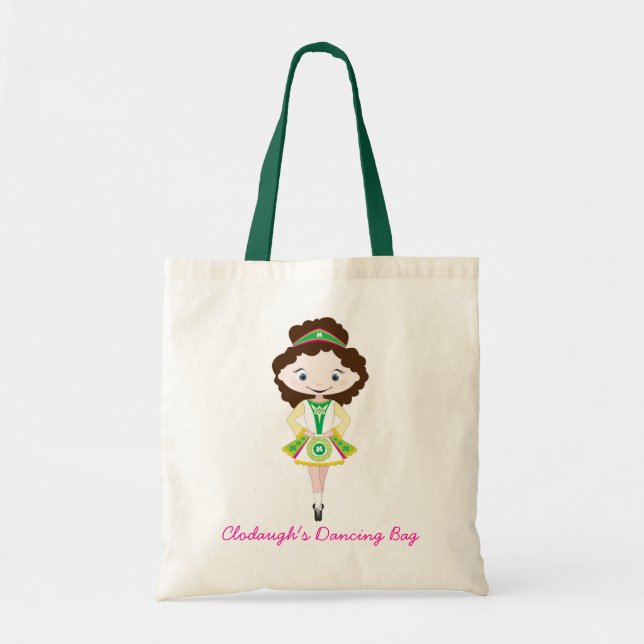 KIDLETS irish dancer dancing chestnut brown hair Tote Bag (Front)