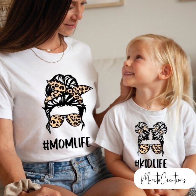 kidlife leopard t-shirt to wear on mother's day (Creator Uploaded)