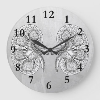KIDNEY 2 DRAWING LARGE CLOCK
