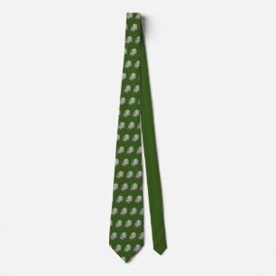 Kidney Art Green Tie