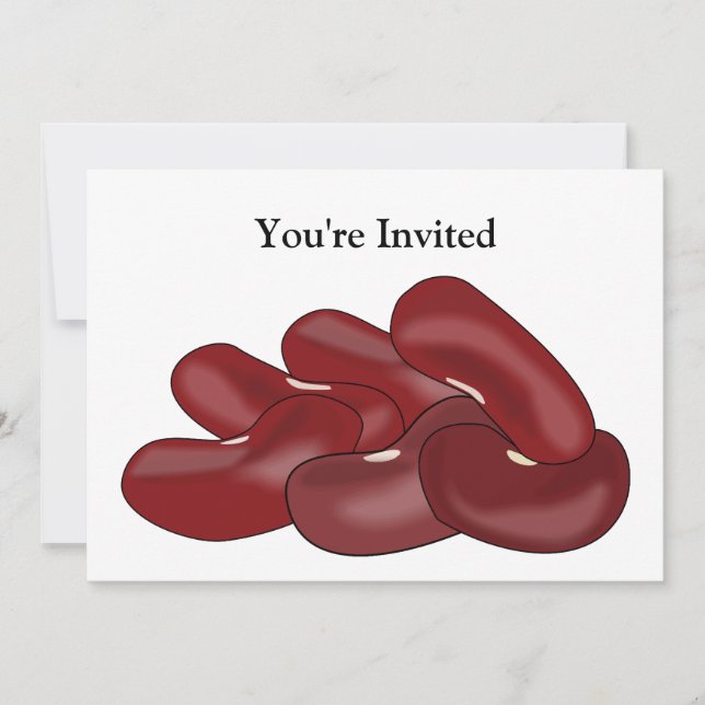 Kidney Beans Bean Lover Vegetarian Vegan Invitation (Front)