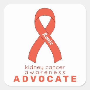 Kidney Cancer Advocate White Square Sticker