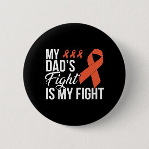 Kidney Cancer Awareness Fight Cancer Ribbon 6 Cm Round Badge