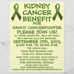Kidney Cancer Benefit Cartoon Flyer
