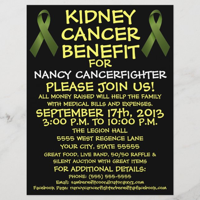 Kidney Cancer Benefit Flyer (Front)