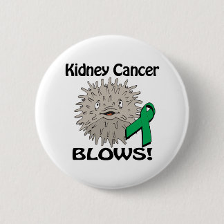 Kidney Cancer Blows Awareness Design 6 Cm Round Badge