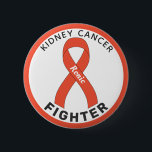 Kidney Cancer Fighter Ribbon White Button<br><div class="desc">Kidney Cancer Fighter Ribbon White Button for awareness and support for people fighting kidney cancer.</div>