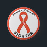 Kidney Cancer Fighter Ribbon White Button<br><div class="desc">Kidney Cancer Fighter Ribbon White Button for awareness and support for people fighting kidney cancer.</div>