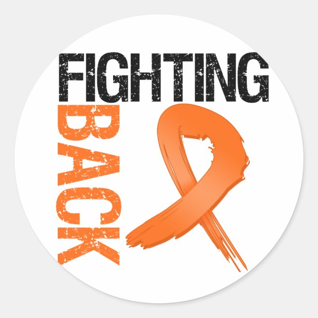 Kidney Cancer Fighting Back Classic Round Sticker (Front)