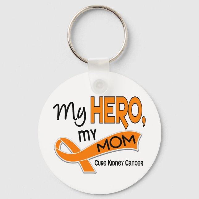 Kidney Cancer MY HERO MY MOM 42 Key Ring (Front)