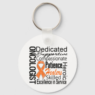 Kidney Cancer Oncologist Collage v1 Key Ring