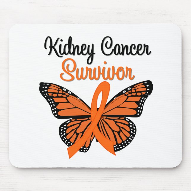 Kidney Cancer SURVIVOR Butterfly Mouse Pad (Front)