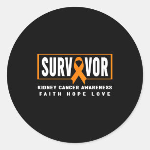 Kidney cancer survivor shirt - kidney cancer classic round sticker