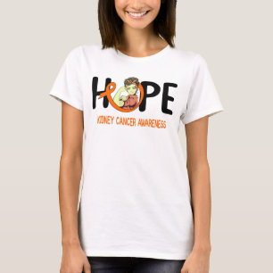 kidney cancer warrior hope orange ribbon T-Shirt