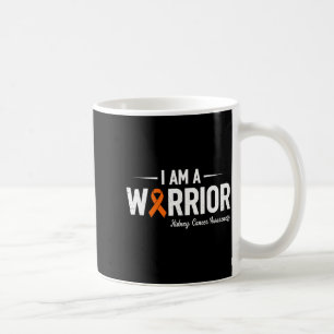 Kidney cancer warrior orange ribbon awareness coffee mug