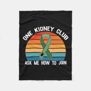 Kidney Club Ask Me How To Join Organ Donor Meme Fleece Blanket