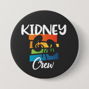 Kidney Crew Dialysis Nurse Nephrology Kidney Squad 7.5 Cm Round Badge