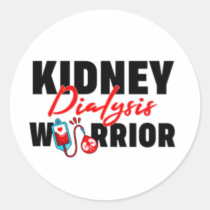 Kidney Dialysis Warrior Kidney Recipient Classic Round Sticker