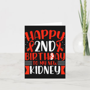 Kidney Disease Awareness 2nd Birthday Illustration Card