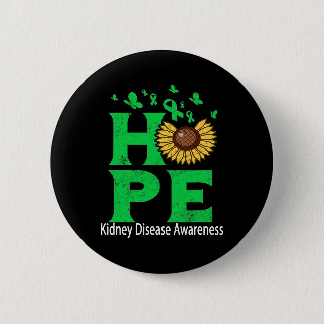 Kidney Disease Awareness  6 Cm Round Badge (Front)