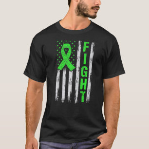 Kidney Disease Awareness American Flag Distressed T-Shirt