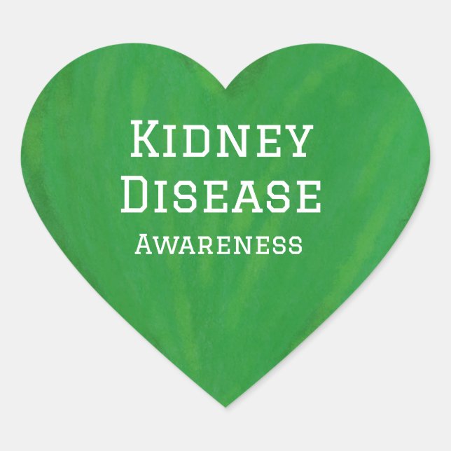 Kidney Disease Awareness Art Sticker Decals (Front)