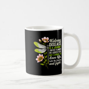 Kidney disease awareness butterfly ribbon kidneyKi Coffee Mug