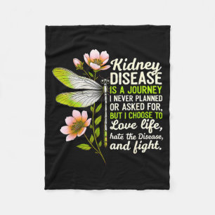 Kidney disease awareness butterfly ribbon kidneyKi Fleece Blanket