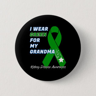 Kidney Disease Awareness Dialysis Transplant Patie 6 Cm Round Badge