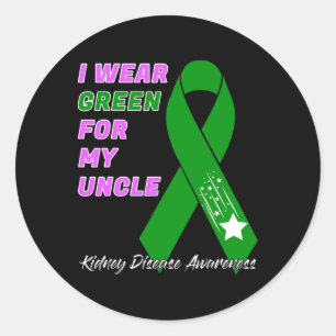 Kidney Disease Awareness Dialysis Transplant Patie Classic Round Sticker