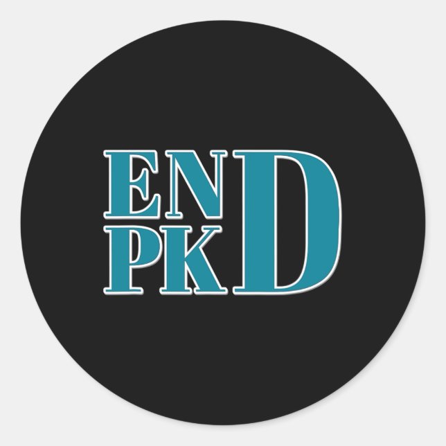 Kidney Disease Awareness End Pkd Fight  Classic Round Sticker (Front)